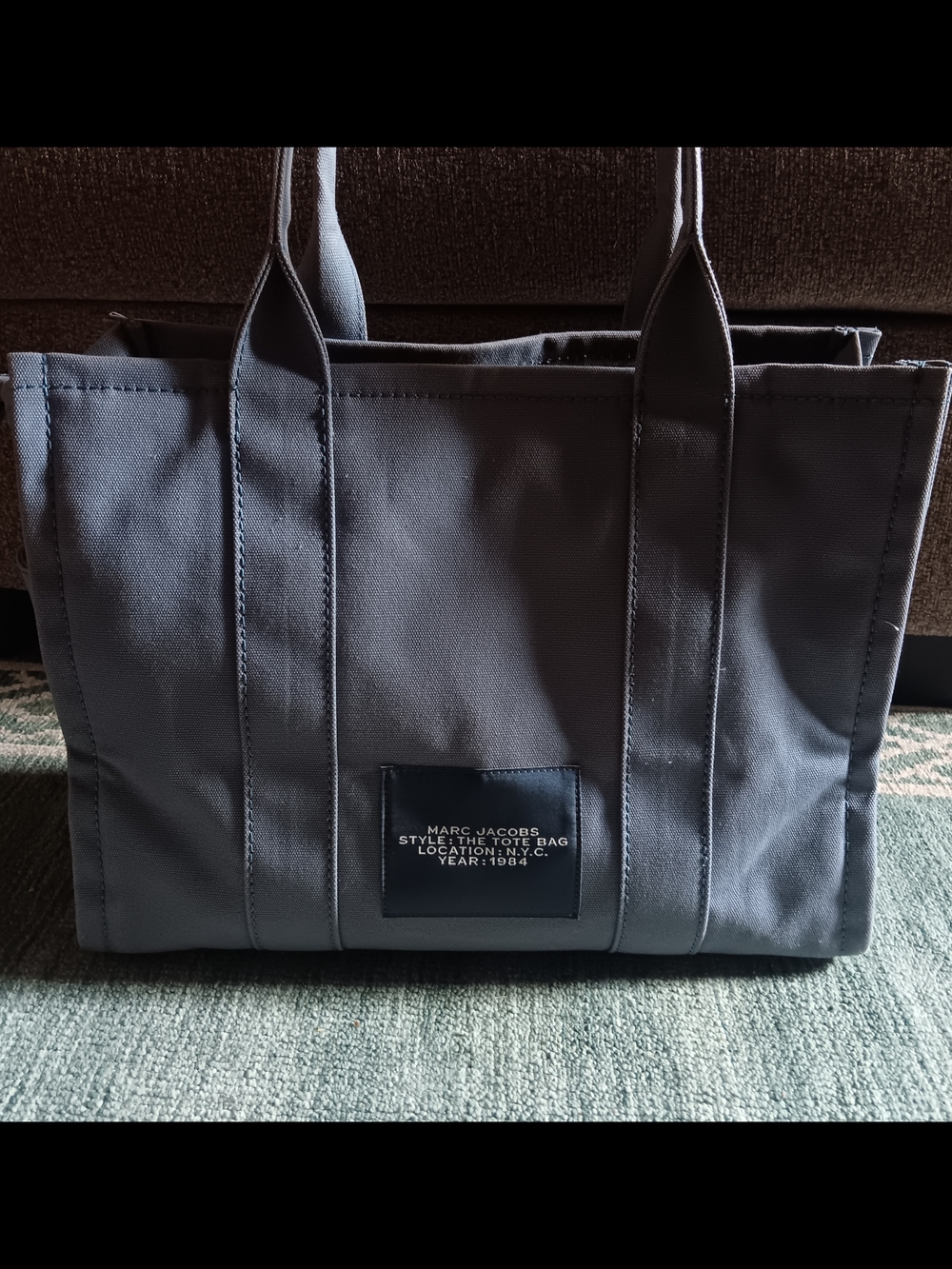 Marc Jacobs Blue Large Canvas "The Tote Bag" - Picture 5 of 6